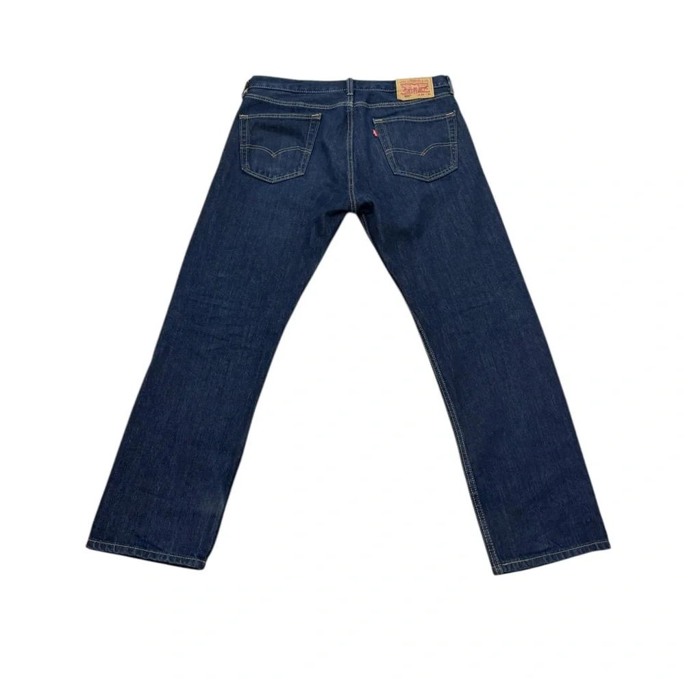 Levi’s Men’s Straight Leg Jeans Dark Wash Denim W34 L30 Zip Fly